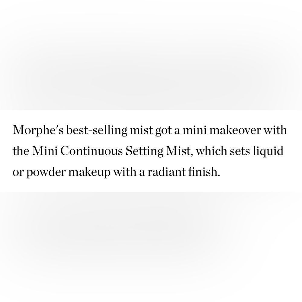 Morphe Continuous Setting Mist Spray Mini🪞 NEW Travel Size - Picture 5 of 6